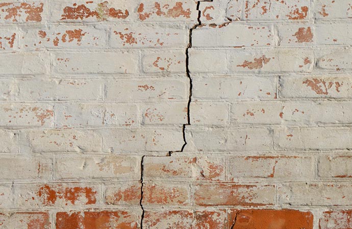 brick wall structural damage